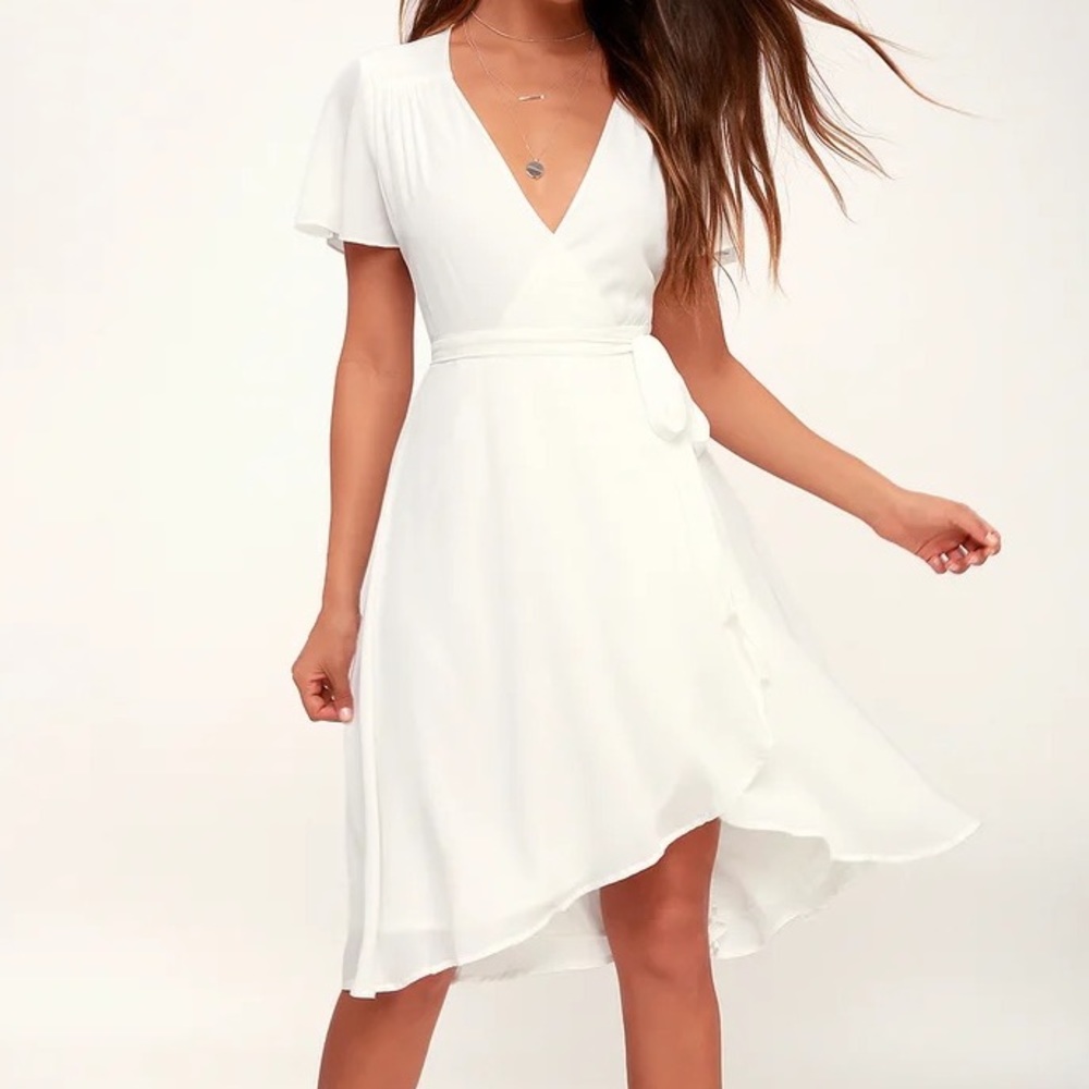 NWT❗️White Wrap Dress
